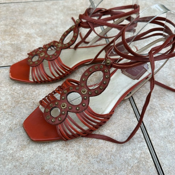 CHRISTIAN DIOR DESIGNER SHOES FOR WOMEN DIOR ALLEGRIA SANDAL FLAMENCO - Picture 5 of 16